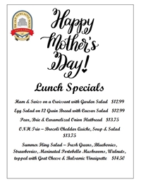 Mother's Day Lunch & Dinner Specials this Sunday at The Old Newcastle House Taps & Grill
