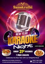 New year Karaoke Night at Samskruthi Restaurant