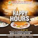 Happy Hours: All Dosa Varieties for $10 at Saravanaa Bhavan