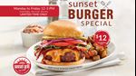Enjoy any burger meal for only $12 at Sunset Grill