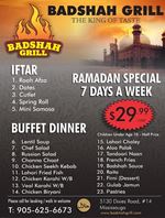 Ramadan 2024 Iftar Buffet at Badshah Grill
