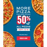 Get 50% off All Pizza at Domino's Pizza