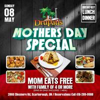 Mother's Day Special at Drupati's Roti and Doubles