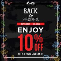 Enjoy 10% off student discount this month with a valid student ID at Kinka Izakaya
