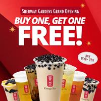 GRAND OPENING special: Buy 1 Get 1 free at Gong Cha Sherway Gardens location