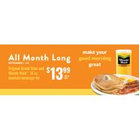 Grand Slam & Minute Maid Orange Juice for only $13.99 at Denny's for this Month