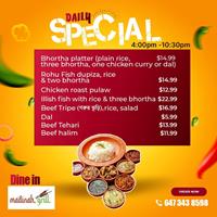 Daily Special at Madinah Grill