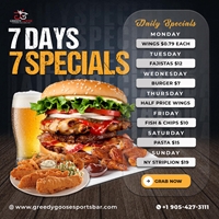 Daily Specials at Greedy Goose