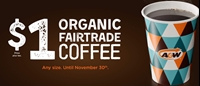 Organic Fairtrade coffee for $1