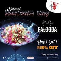 National Ice-Cream day offer: Kulfi Faluda Buy one get one on 50% off at Punjabi sweets & restaurant