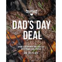 Spend $125 or more and save $20 at The Meathead Store for this Father's day