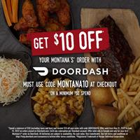 Get $10 Off your Montana's order with DoorDash