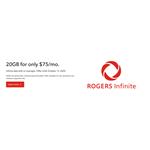 20GB for only $75/mo at Rogers for a limited time.