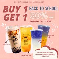 Buy any drink from Gotcha Mississauga and get 50% off on your second drink