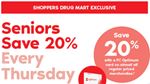 Seniors Save 20% Every Thursday at Shoppers Drug Mart