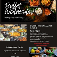 Buffet Wednesday - $19.99/person at Chawk Bazar
