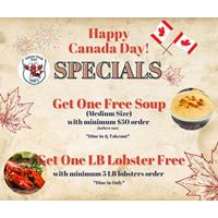 Canada Day Specials at Yogi's Lobster Bar & Grill