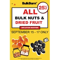 Receive 25% off on Bulk Nuts & Dried Fruit at Bulk Barn