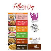 Father’s Day Special Food Tray order at Godavari 