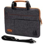 DOMISO 15.6 Inch Multi-Functional Laptop Sleeve Business Briefcase Messenger Bag with USB Charging Port 