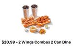 2 Wings Combos 2 Can Dine at Popeyes Canada
