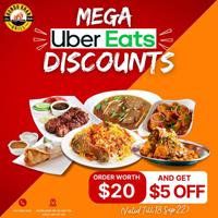 Order on Uber Eats Worth $20 from Bundu Khan and Get $5 Off