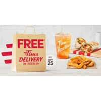 Enjoy free delivery on Tims app orders over $9