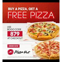 Buy a pizza and get the second FREE at Pizza Hut